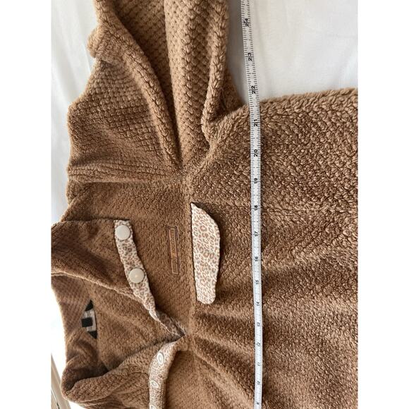 Simply Southern Soft Cozy Casual Leopard Trim Pullover Sweatshirt Size Medium - Picture 13 of 14